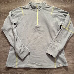 Tasc Performance Jacket Womens Medium 1/4 Zip Organic Cotton Sweater Bamboo